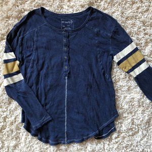 Free People Long Sleeve Henley Top